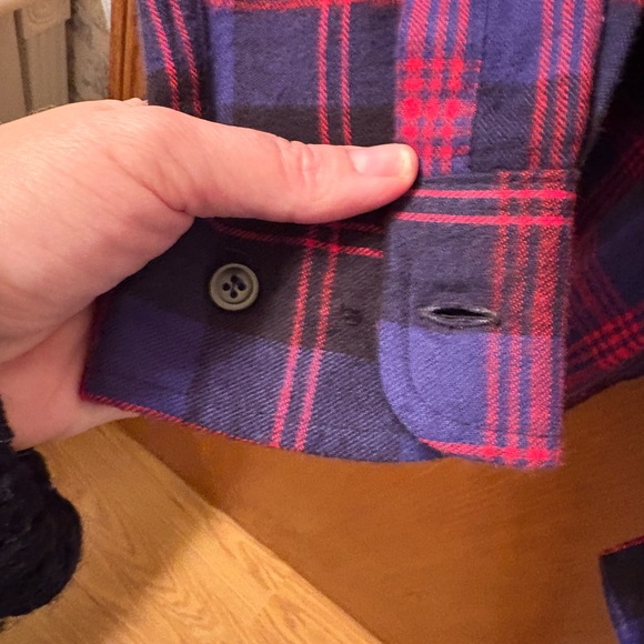 L.L. Bean Slightly Fitted Scotch Plaid Button Down Flannel Shirt Women NWOT LL - Picture 6 of 9